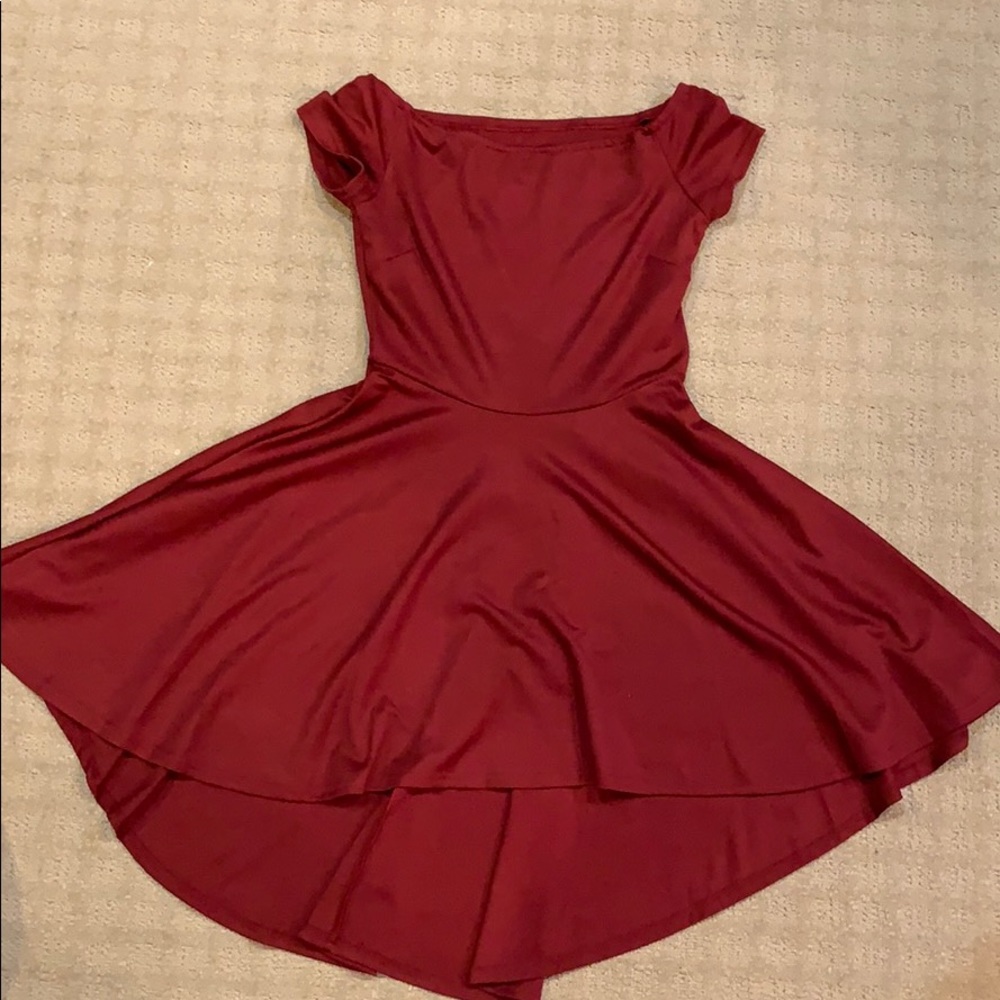 Red Off-the-shoulder Dress
